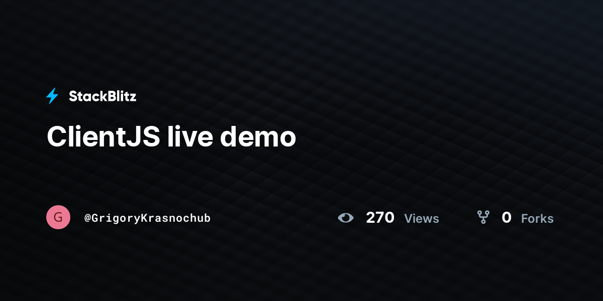 ClientJS live demo - StackBlitz