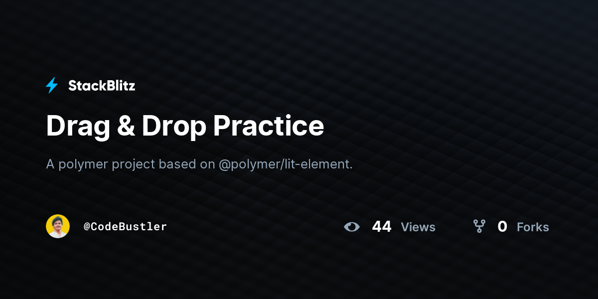 Drag & Drop Practice - StackBlitz