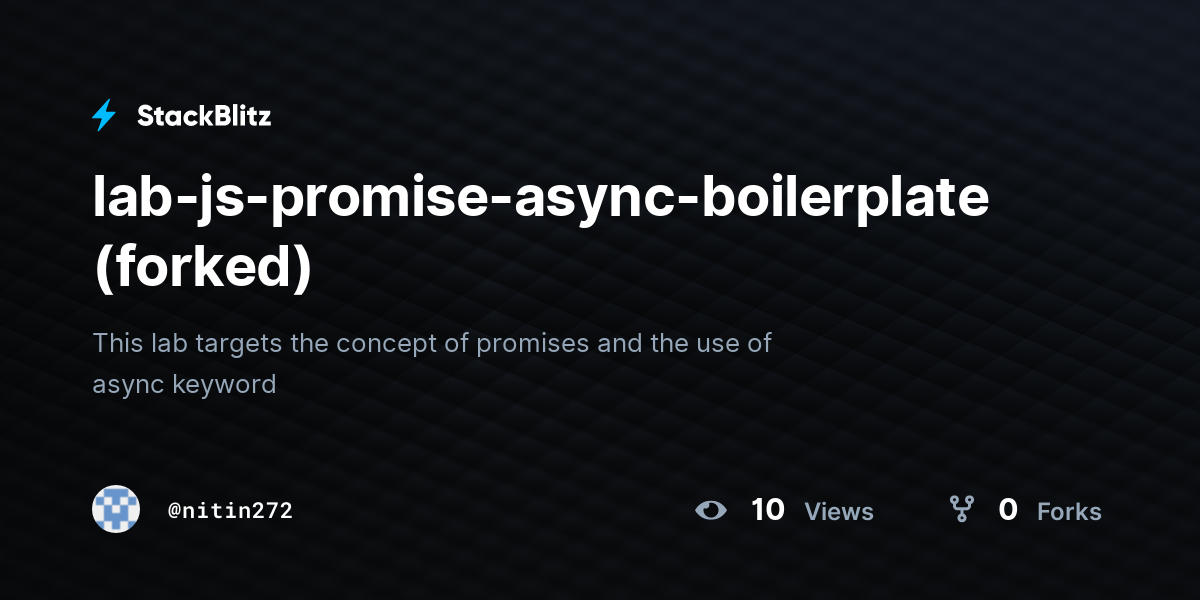 lab-js-promise-async-boilerplate (forked) - StackBlitz
