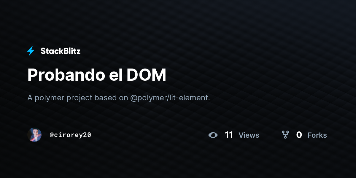 Probando el DOM - StackBlitz
