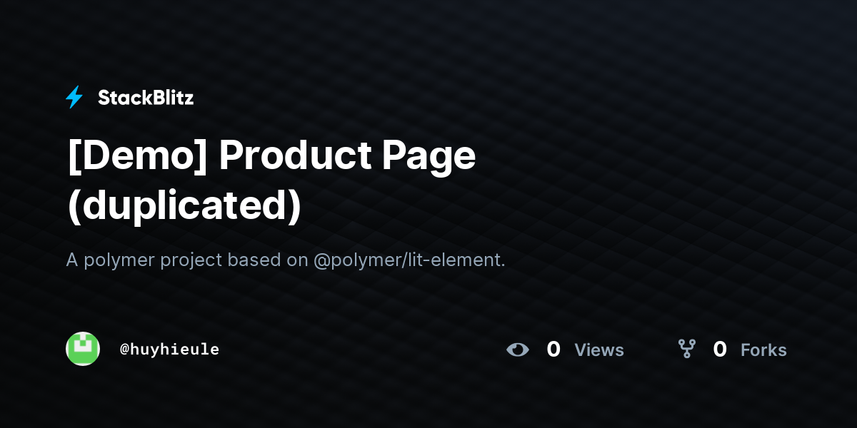 [Demo] Product Page (duplicated) - StackBlitz