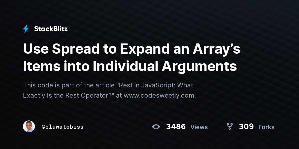 Use Spread to Expand an Array’s Items into Individual Arguments