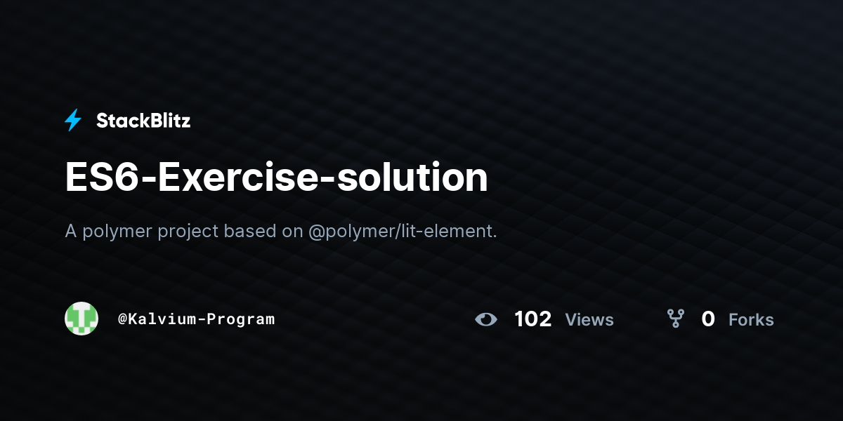 ES6-Exercise-solution - StackBlitz