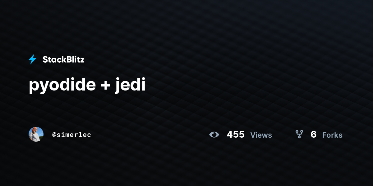 pyodide + jedi - StackBlitz