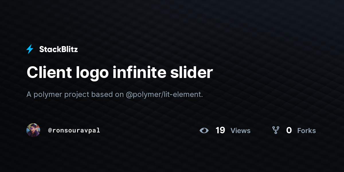 Client logo infinite slider - StackBlitz