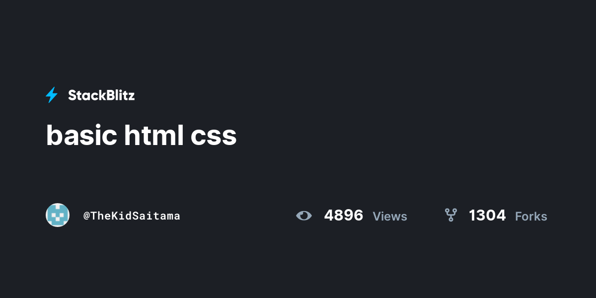 basic html css - StackBlitz