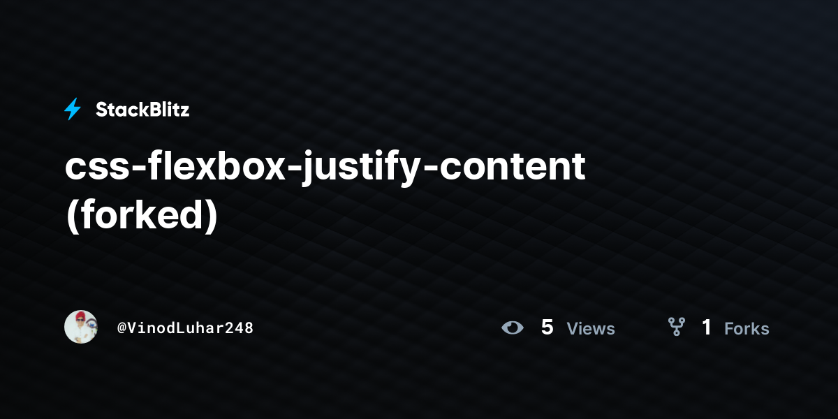 css-flexbox-justify-content (forked) - StackBlitz