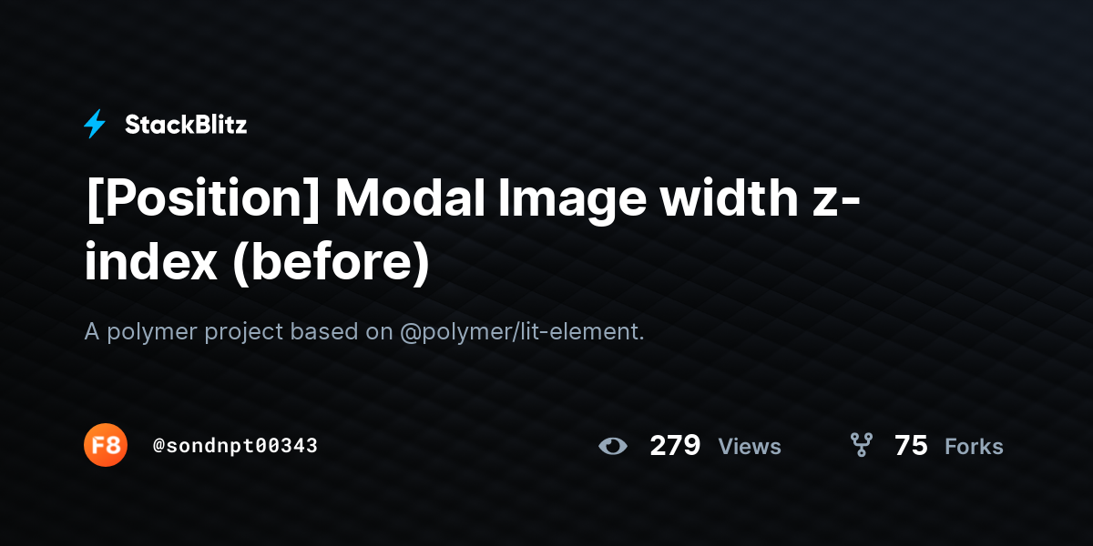 [Position] Modal Image width z-index (before) - StackBlitz