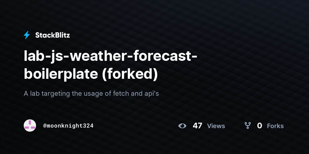 lab-js-weather-forecast-boilerplate (forked) - StackBlitz