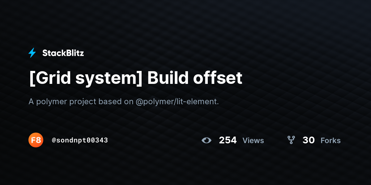 [Grid system] Build offset - StackBlitz