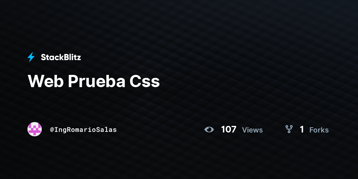 Web Prueba Css - StackBlitz