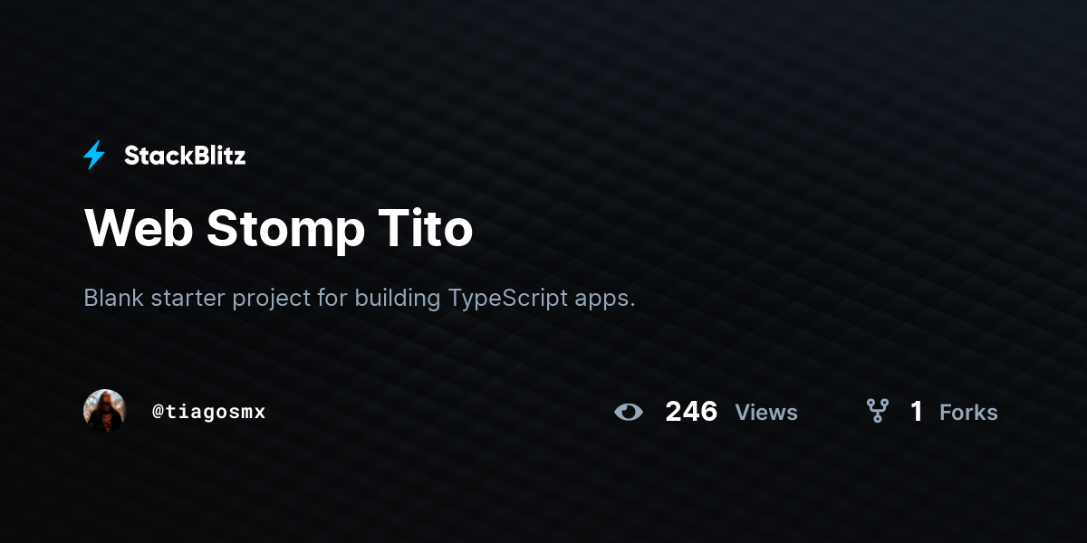 Web Stomp Tito - StackBlitz