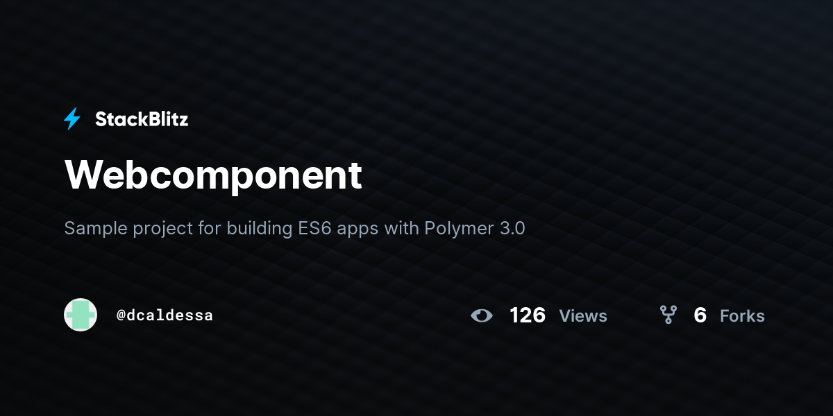 Webcomponent - StackBlitz