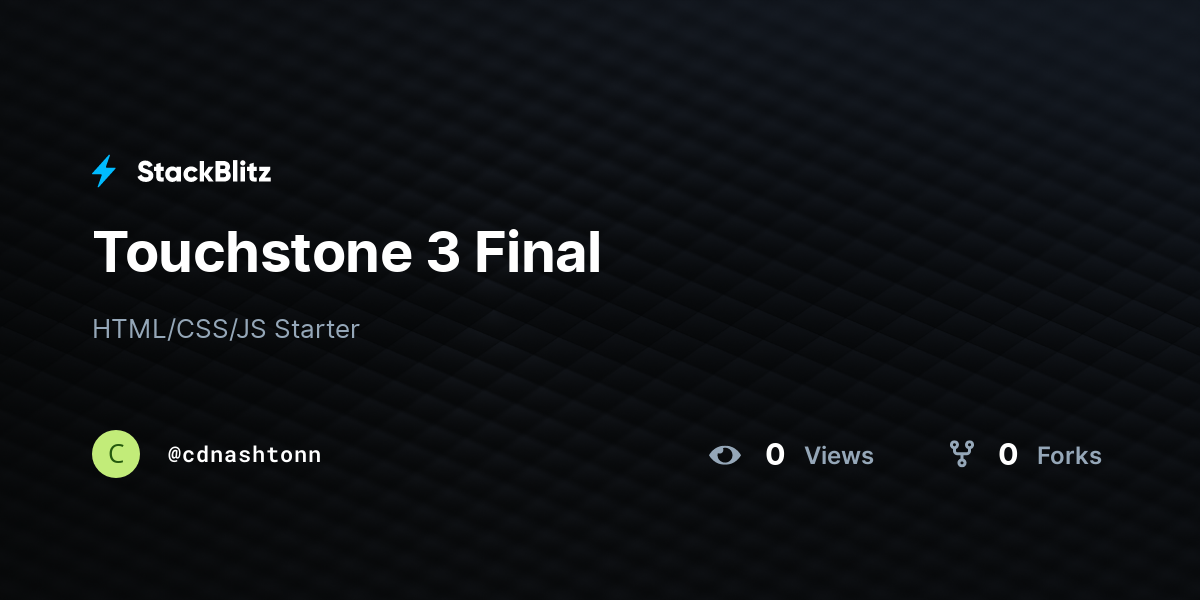 Touchstone 3 Final - StackBlitz