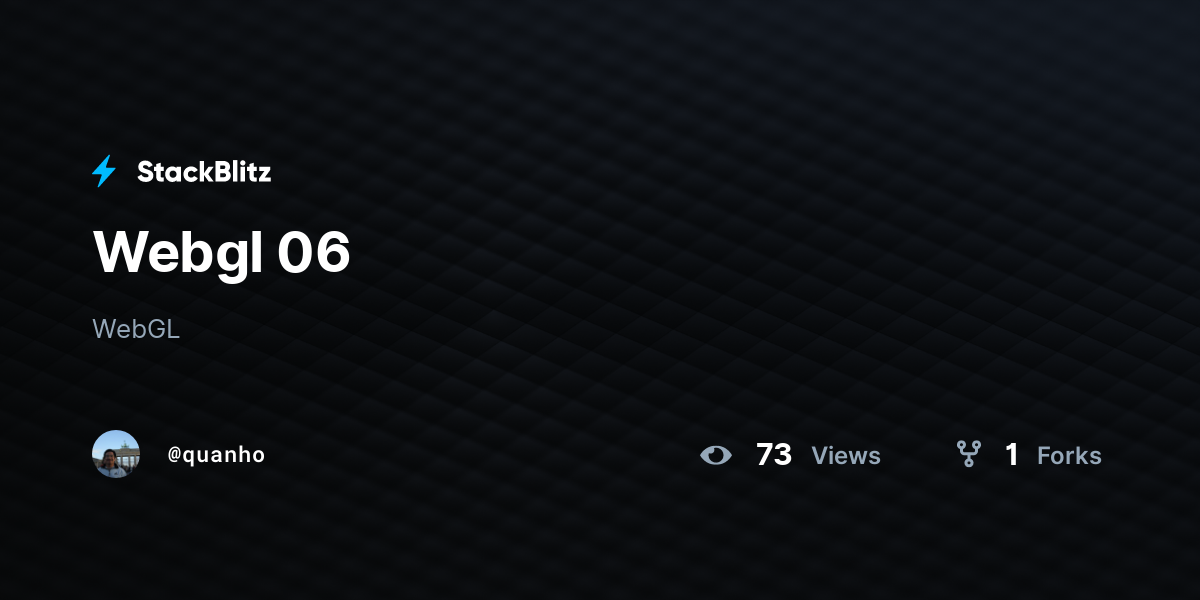 Webgl 06 Stackblitz