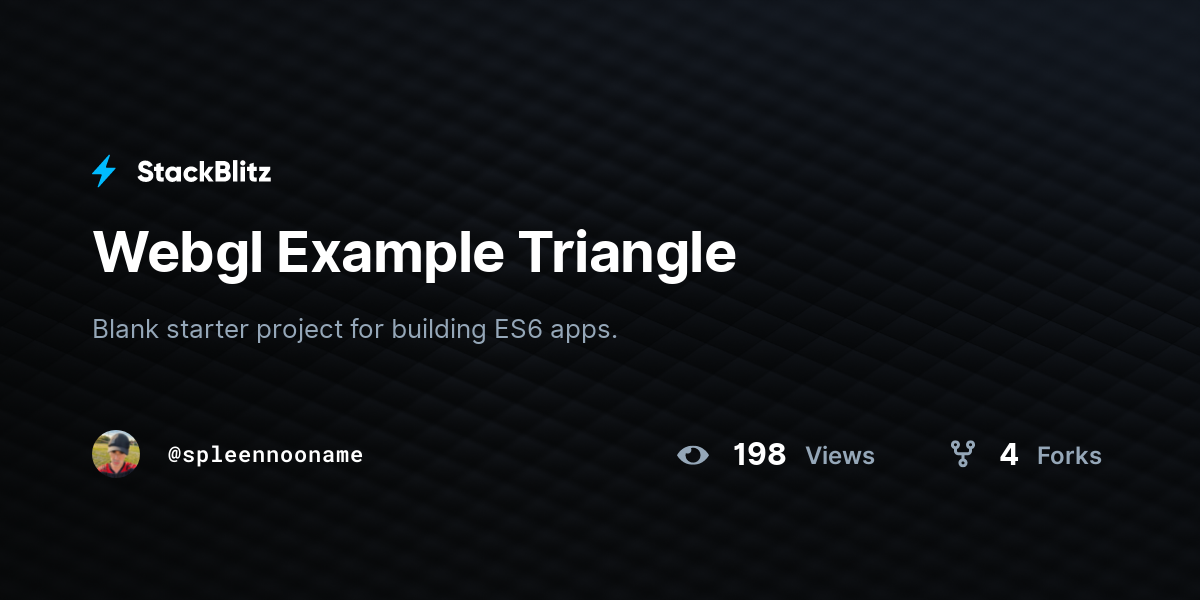 Webgl Example Triangle - StackBlitz