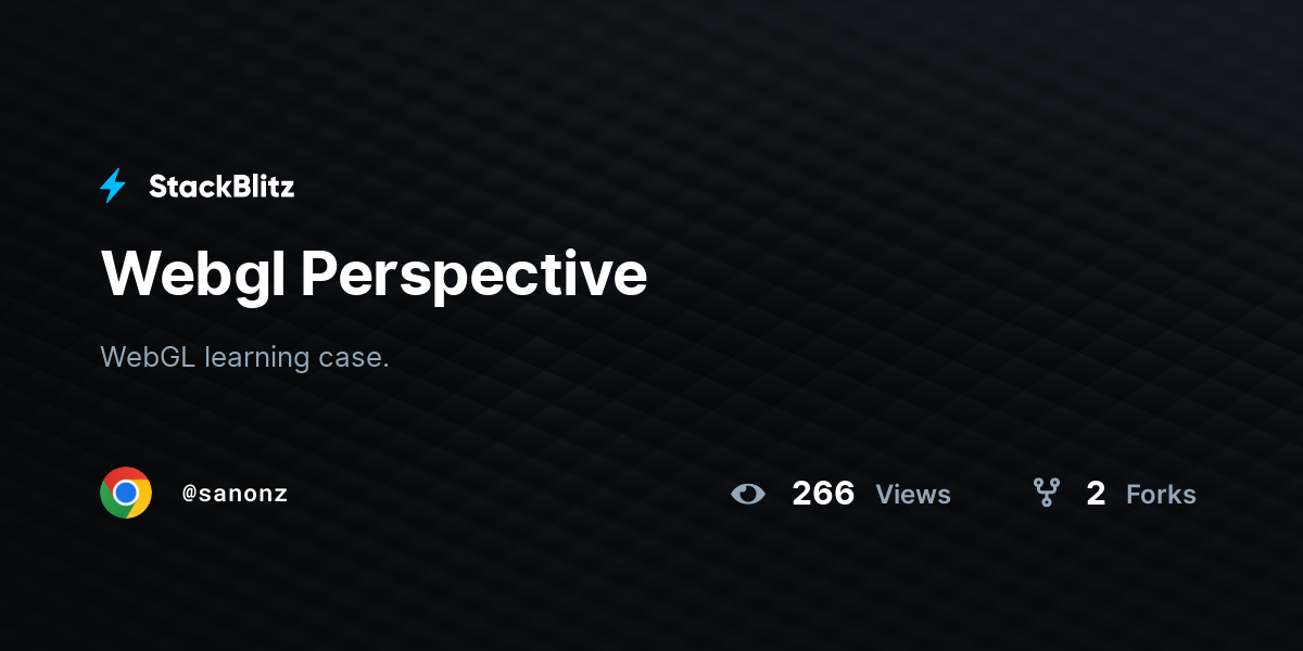 Webgl Perspective - StackBlitz