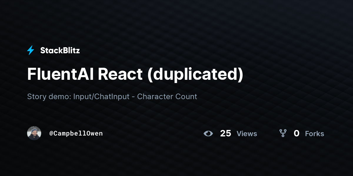 FluentAI React (duplicated) - StackBlitz