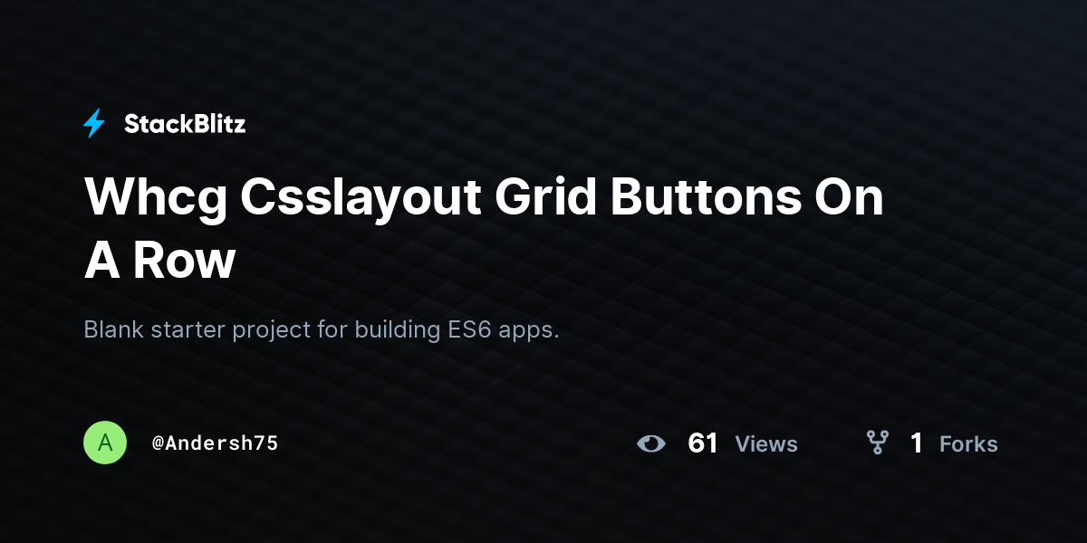 Whcg Csslayout Grid Buttons On A Row - StackBlitz