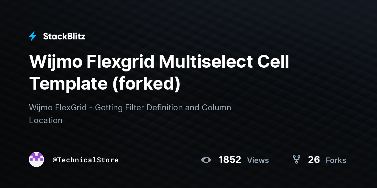 Wijmo Flexgrid Multiselect Cell Template (forked) - StackBlitz
