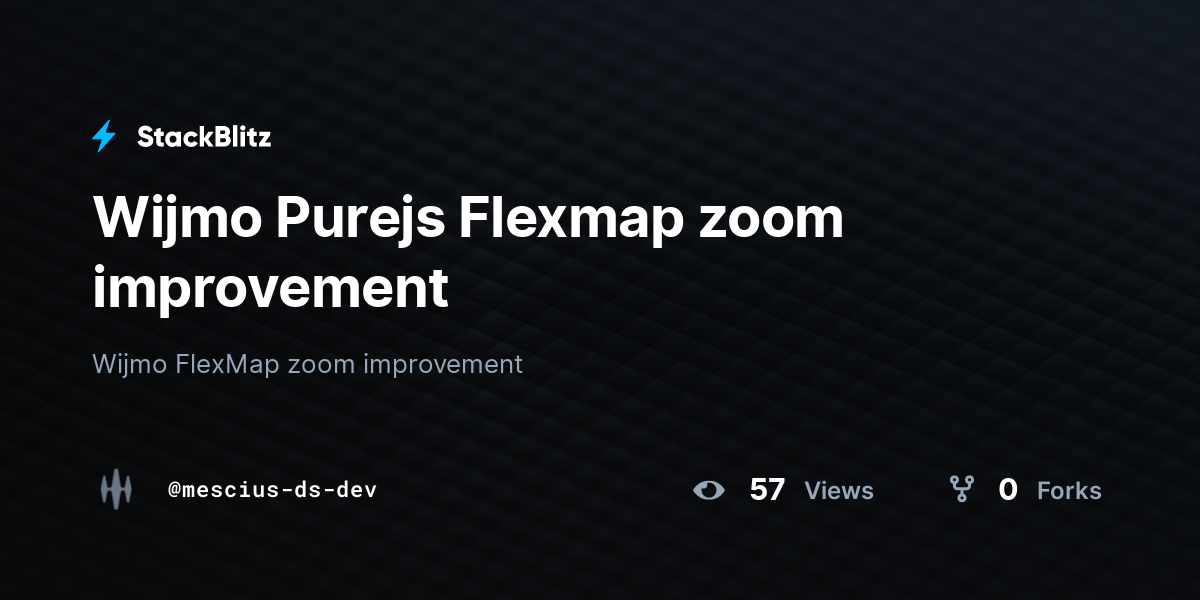 Wijmo Purejs Flexmap zoom improvement - StackBlitz