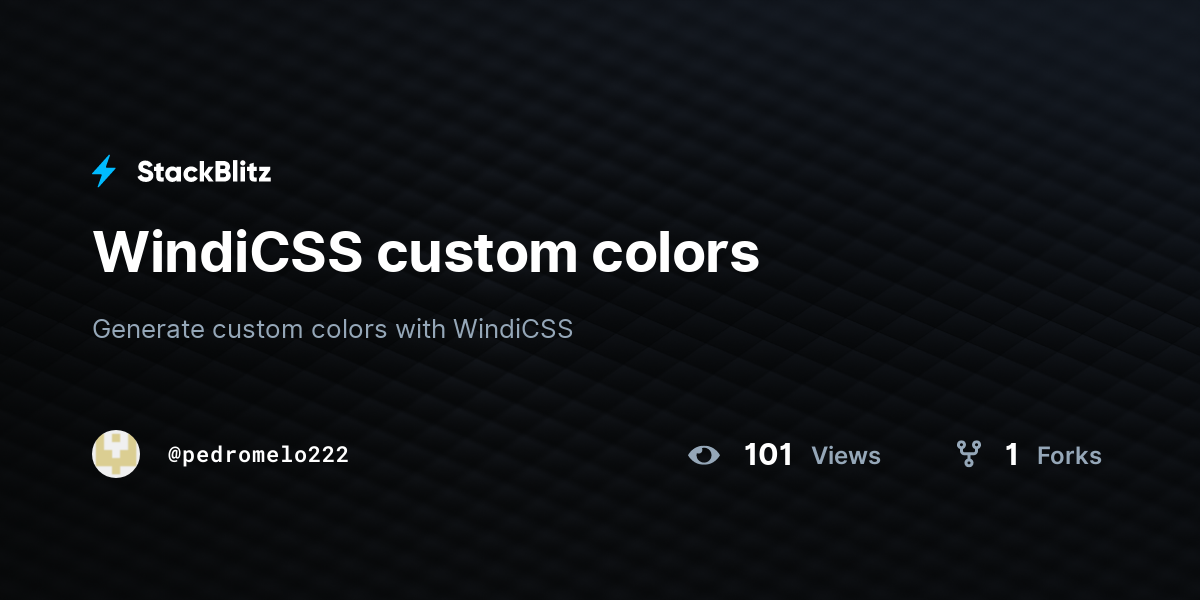 WindiCSS custom colors - StackBlitz