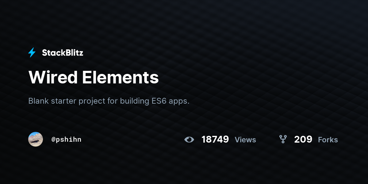Wired Elements - StackBlitz