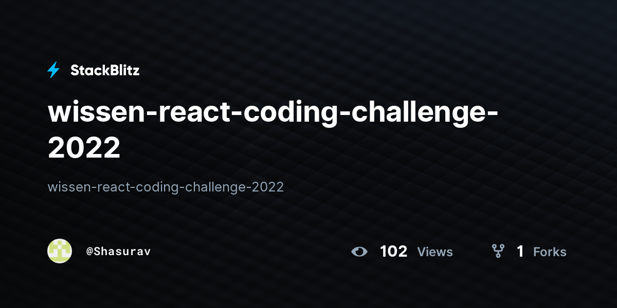 wissen-react-coding-challenge-2022 - StackBlitz