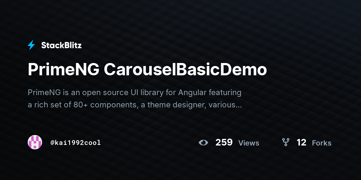 PrimeNG CarouselBasicDemo - StackBlitz