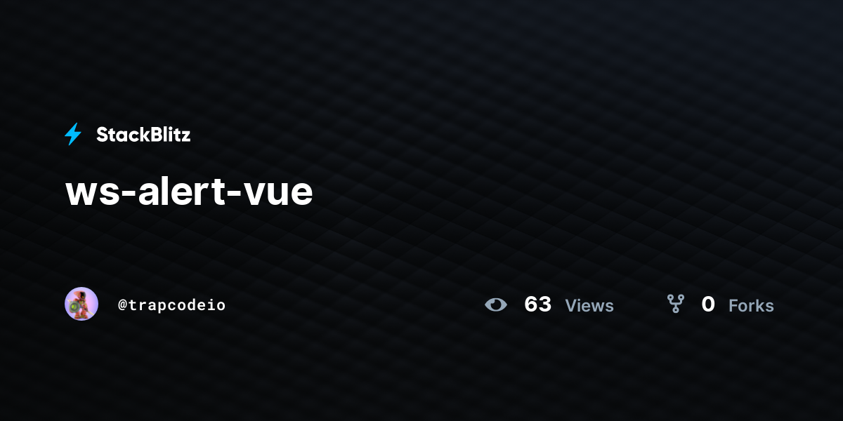 ws-alert-vue - StackBlitz