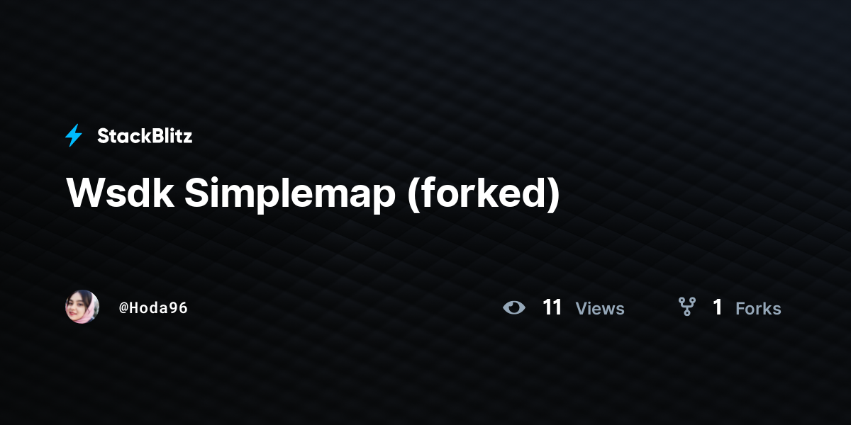 Wsdk Simplemap (forked) - StackBlitz