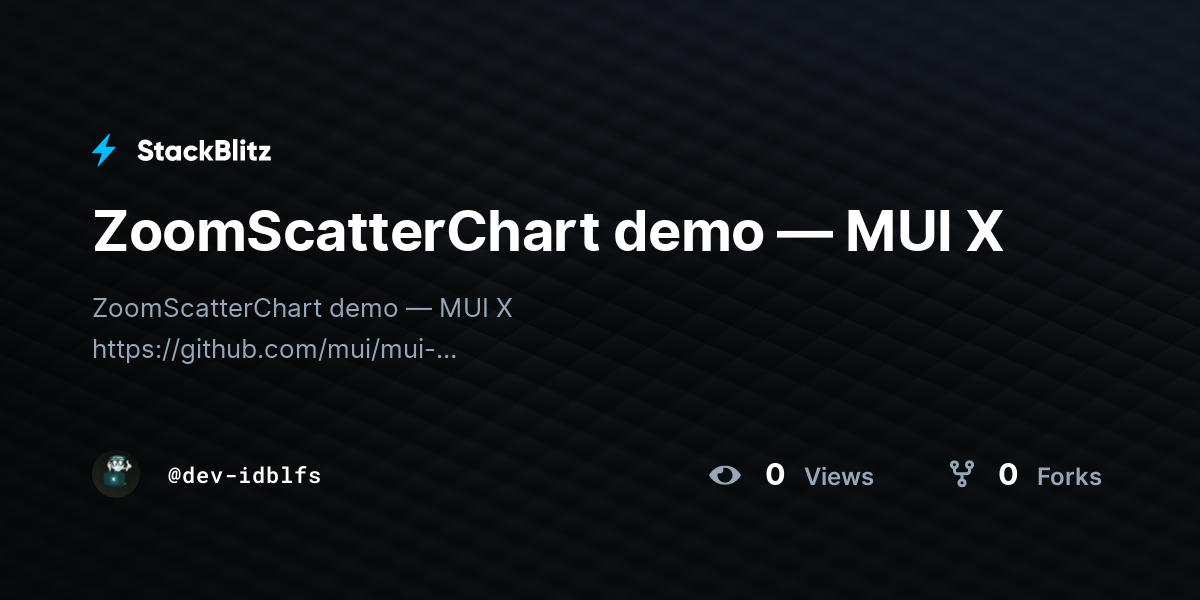 ZoomScatterChart demo — MUI X - StackBlitz