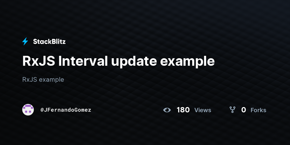 RxJS Interval update example - StackBlitz