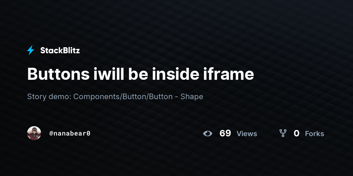 Buttons iwill be inside iframe - StackBlitz