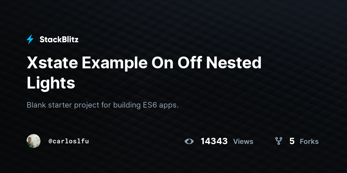 Xstate Example On Off Nested Lights - StackBlitz
