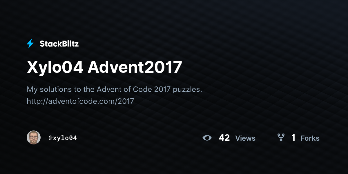 Xylo04 Advent2017 - StackBlitz