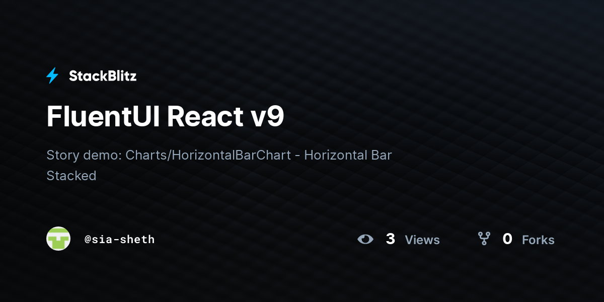 FluentUI React v9 - StackBlitz