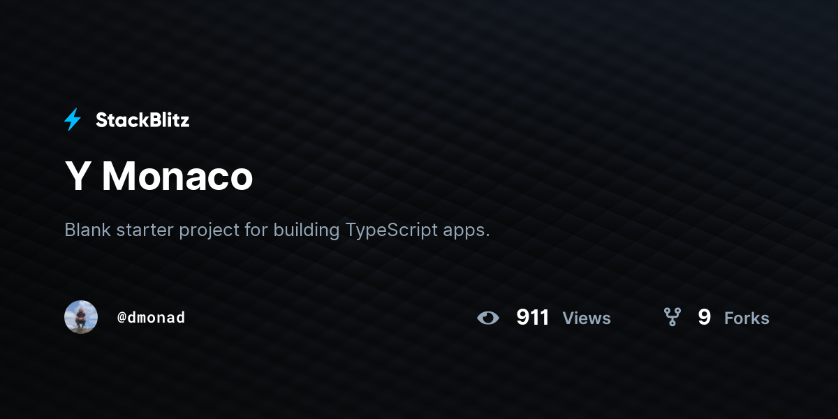 Y Monaco - StackBlitz