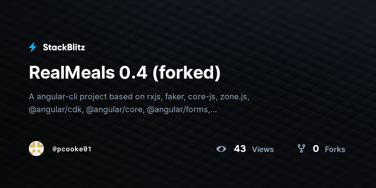 RealMeals 0.4 (forked) - StackBlitz