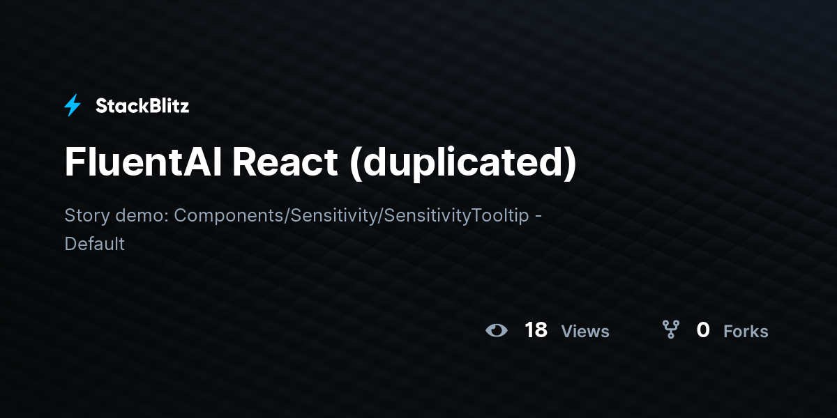 FluentAI React (duplicated) - StackBlitz