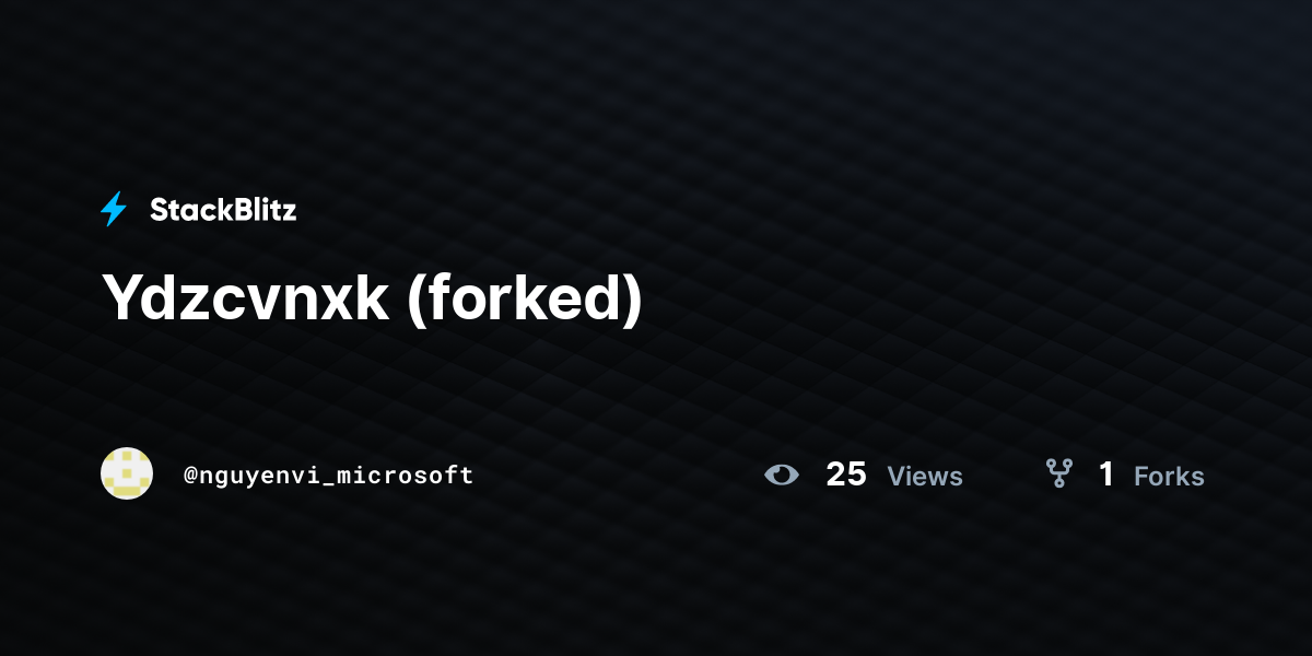 Ydzcvnxk (forked) - StackBlitz