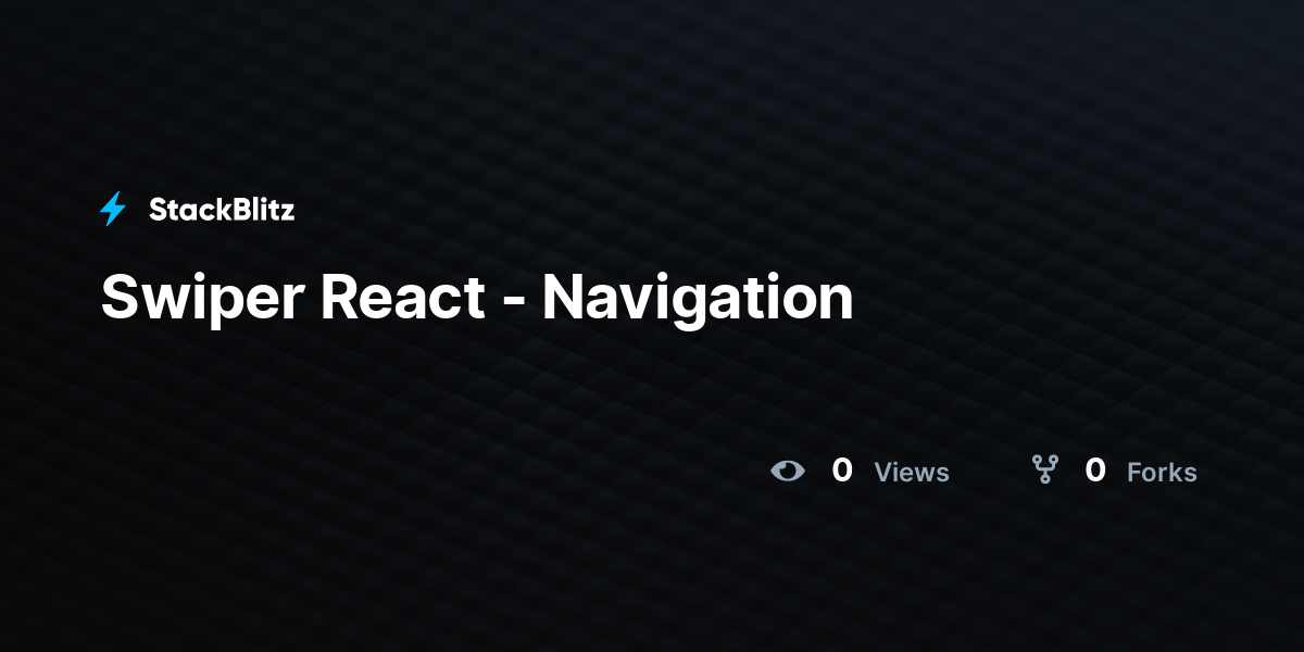 Swiper React - Navigation - StackBlitz