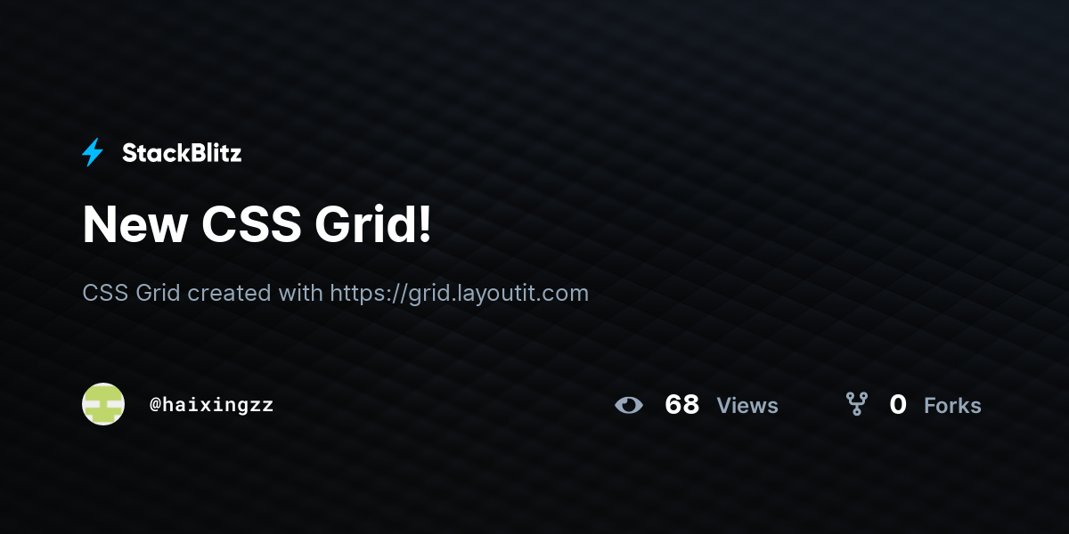 New CSS Grid! - StackBlitz