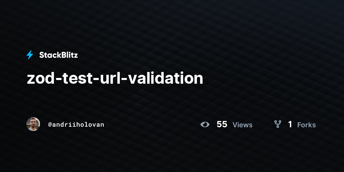 zod-test-url-validation - StackBlitz