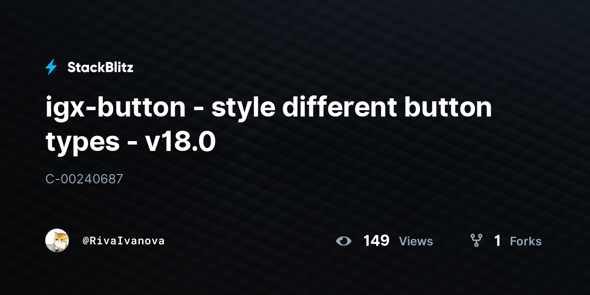 igx-button - style different button types - v18.0 - StackBlitz