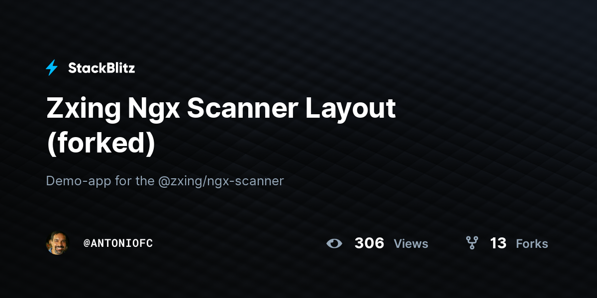 Zxing Ngx Scanner Layout (forked) - StackBlitz