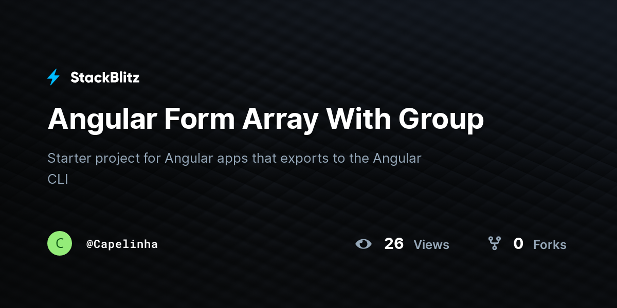 Angular Typedform Array _ How to implement complex forms in Angular ...
