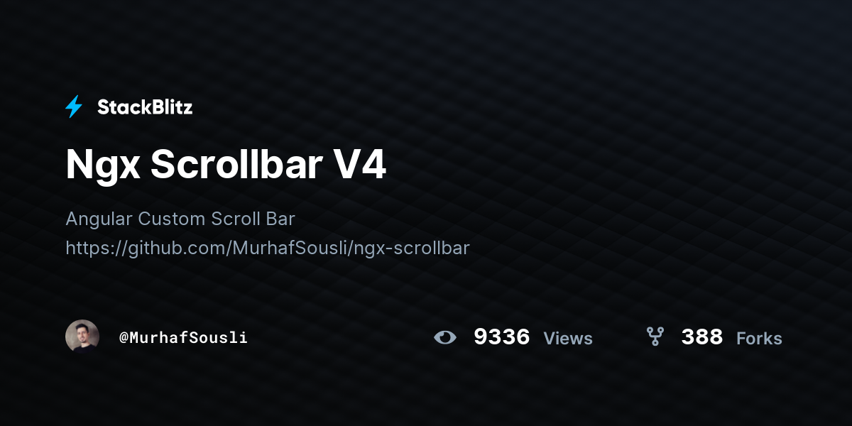 Ngx Scrollbar V4 StackBlitz